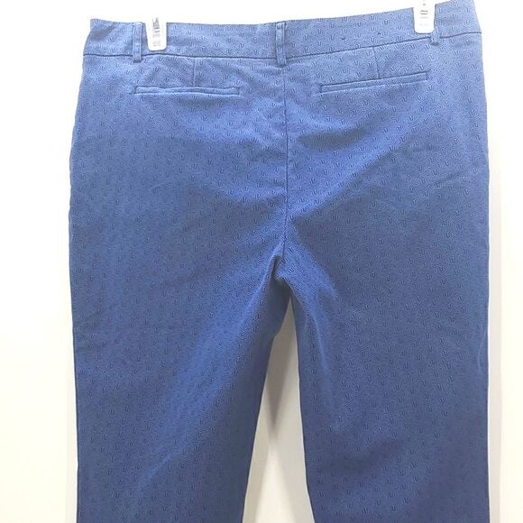 Hilary Radley Blue Combo Cropped Pants Size 14 - Picture 4 of 17